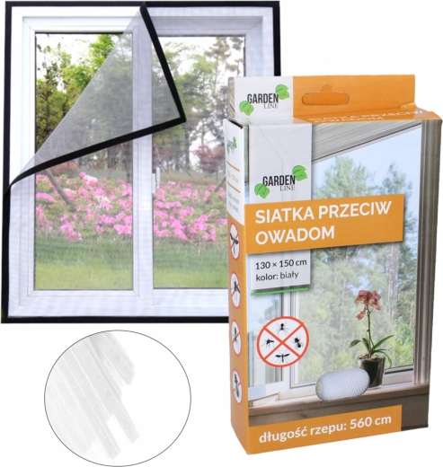 White insect screen for window 150 × 180 cm