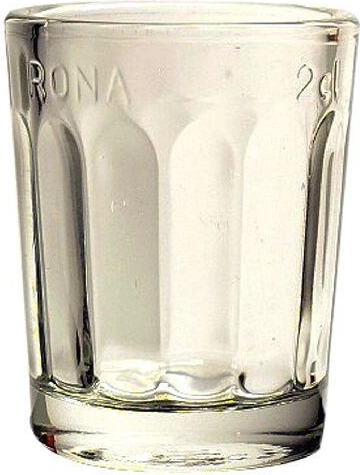 20 ml Shot Glass with Calibration Mark, Clear Glass Tot