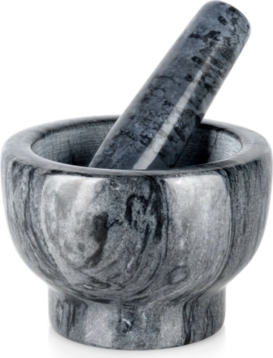 Granieten vijzel met stamper 13 cm – zwart