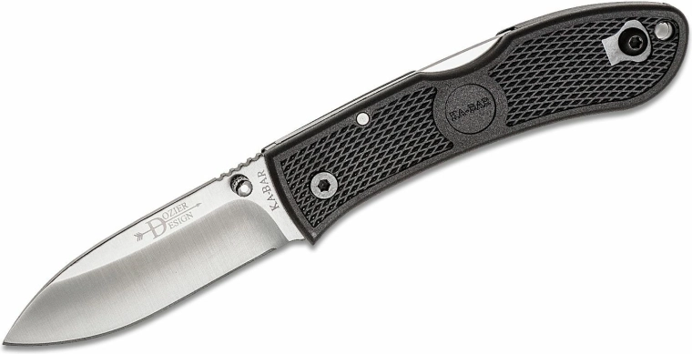 KA-BAR Dozier Hunter Folding Knife, Black, 7.5 cm