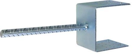 Verankeringsvoet voor in de grond 100 × 80 mm verzinkt