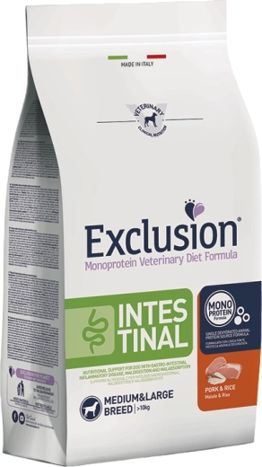 Exclusion Intestinal Pork & Rice für mittelgroße und große Hunderassen 2 kg