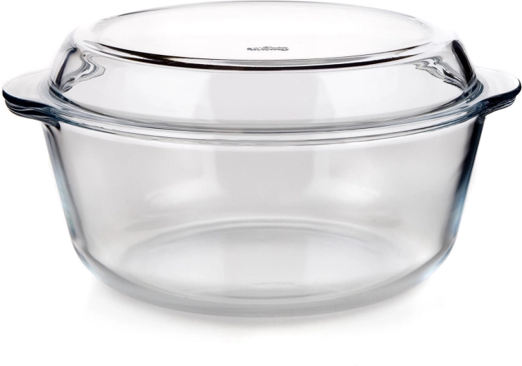 Plat rond en verre avec couvercle 4,1 l
