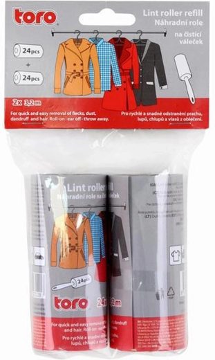 Recharges de rouleau adhésif de nettoyage, 2 pcs