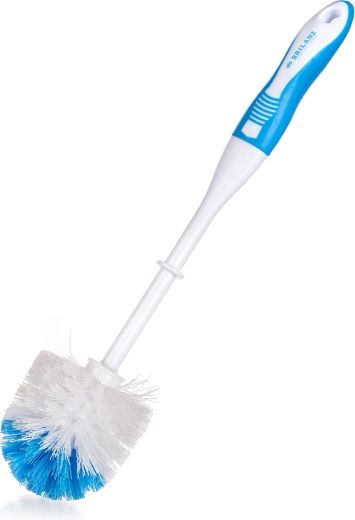 WC brush Exclusive 8 × 38 cm, white‑blue