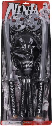 Ninja set masker en vijf wapens voor kinderen