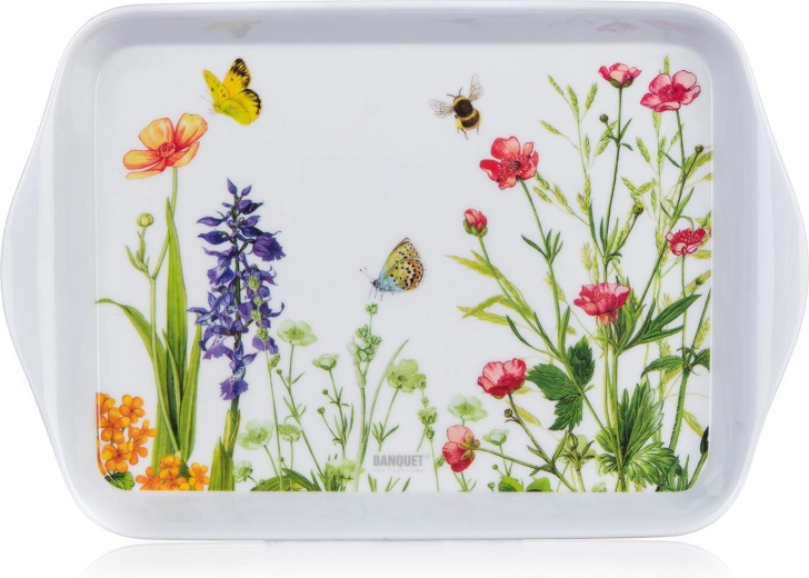 Plateau en mélamine Meadow 21 × 14 cm, blanc