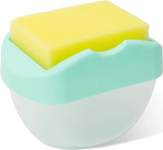Distributeur de liquide vaisselle avec pompe et éponge