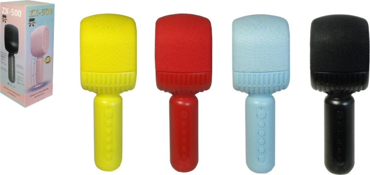 Wireless karaoke microphone with Bluetooth and built-in speaker