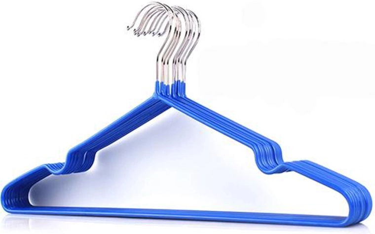 Cintres métalliques TORO, 6 pcs, bleu