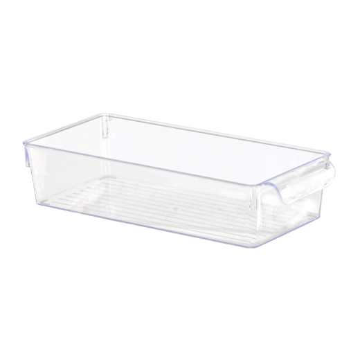 Organisateur en plastique transparent avec couvercle 15 × 32,5 × 7,5 cm