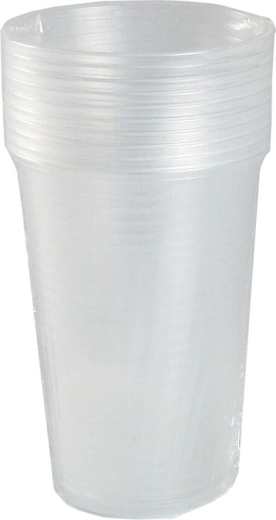 Plastic beker 200 ml transparant, herbruikbaar (10 stuks)