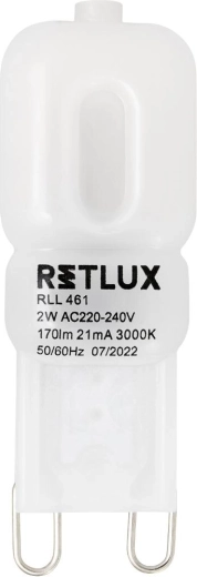 Ampoule LED Retlux G9 2 W blanc chaud