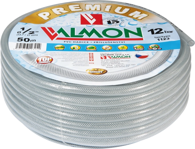 Transparante versterkte PVC tuinslang 1″, 20 m