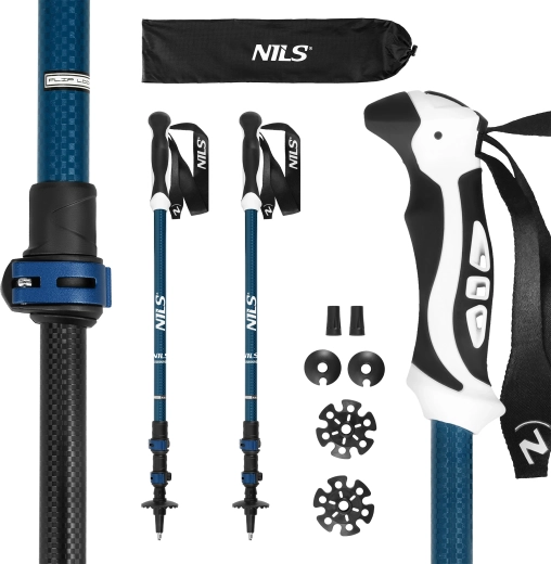 NILS TK8601 trekkingstokken blauw