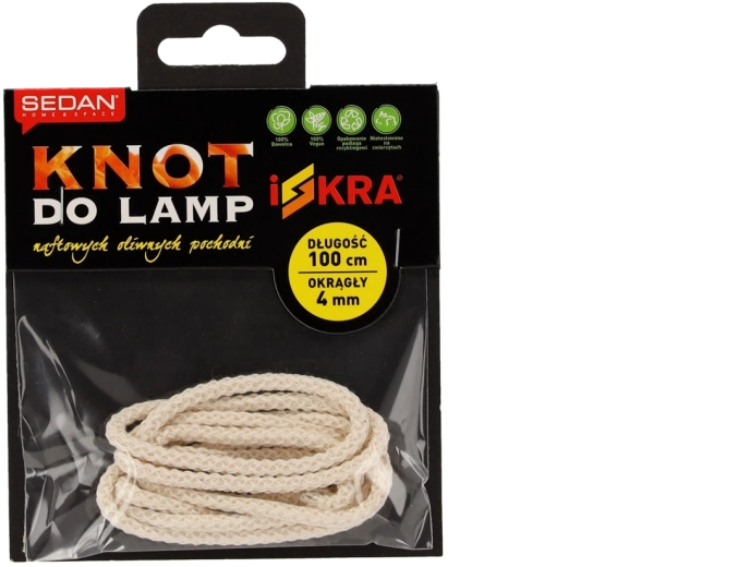 Runder Baumwoll-Docht 4 mm × 1 m ISKRA