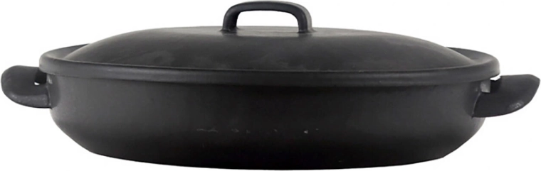 Geëmailleerde ovale braadslede met deksel 3,5 l, 32 × 24 cm, BSE