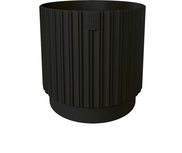 Bloempot Mika Petit Eco Recycled 22 cm zwart