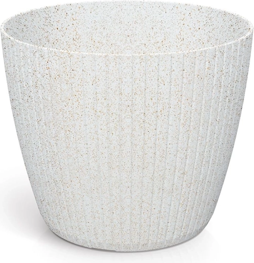 Cache-pot Lamia Eco Wood 19,8 cm blanc