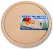 Planche ronde en bois de hêtre 22 cm avec rigole