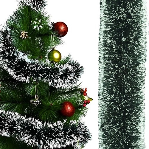 Decoratieve kerstguirlande met ijzige look 6 m RUHHY