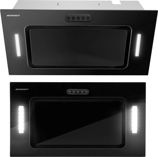 Built-in under-cabinet cooker hood 52 cm black Berdsen BE-52A with LED lighting