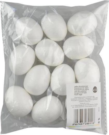 Polystyreneier 4 cm, Set mit 12 Stück