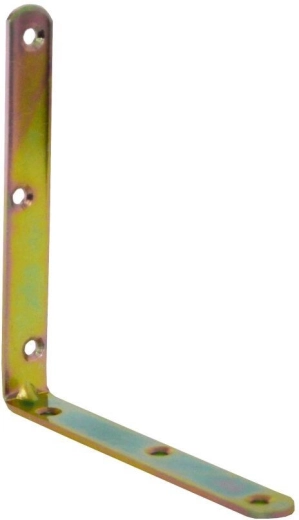 Hoekanker met profiel geel verzinkt 140 × 18 × 3 mm (10 stuks)