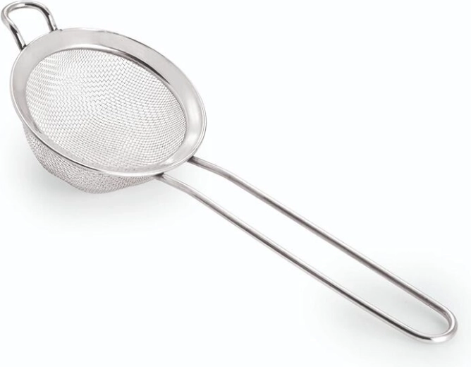 Stainless steel fine strainer 12 cm with handle