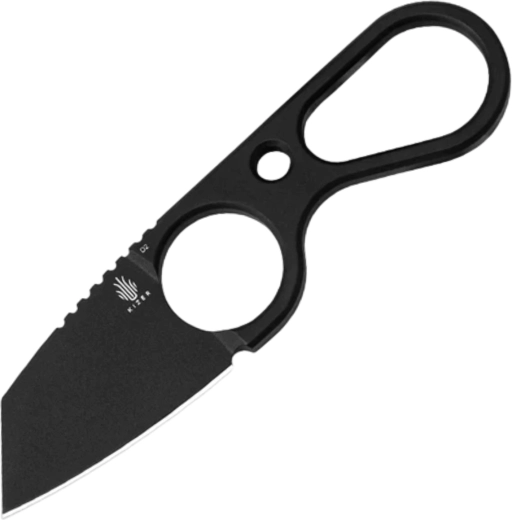 Kizer Bowtie Neck Knife aus D2-Stahl, schwarz