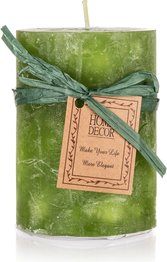 pillar candle green 6.8 × 9.5 cm