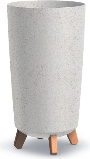 Gracia Tubus Slim Eco Wood Planter on Legs 24 cm – White