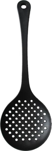 Schwarzer Schaumlöffel aus PBT, 32 × 10,8 cm