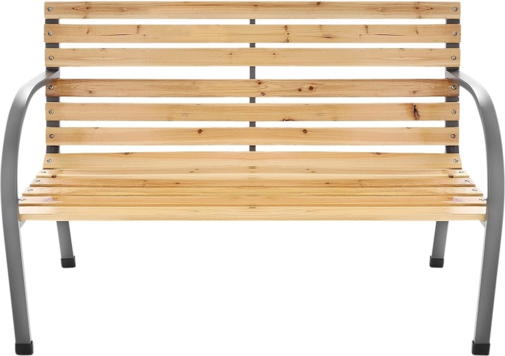 Houten tuinbank met rugleuning 120 cm voor terras en balkon
