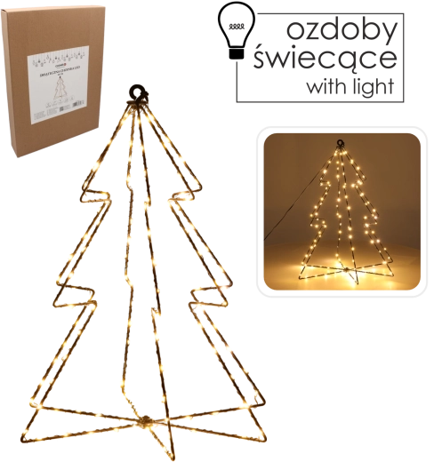 Décoration LED de Noël – sapin 40 cm, 120 LED chaudes sur piles