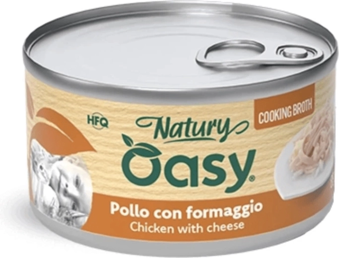 Oasy bouillon pour chats poulet au fromage 85 g