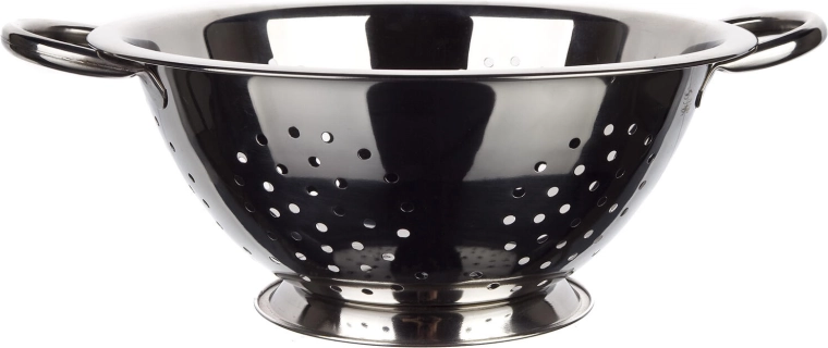 Stainless steel colander with base 24 cm SHINE
