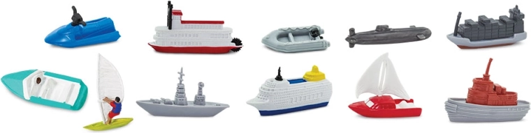 11 Mini-Wasserfahrzeuge mit realistischen Details