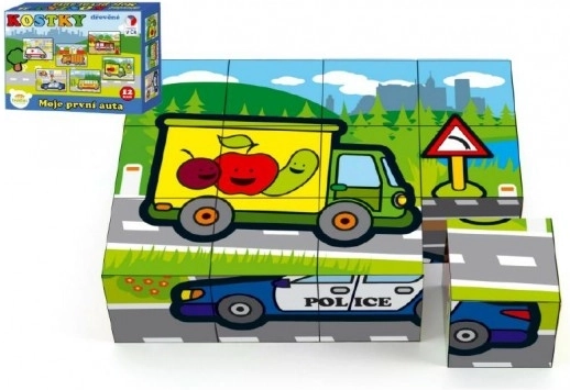 Afbeeldingsblokken Mijn eerste auto's, 12 blokken