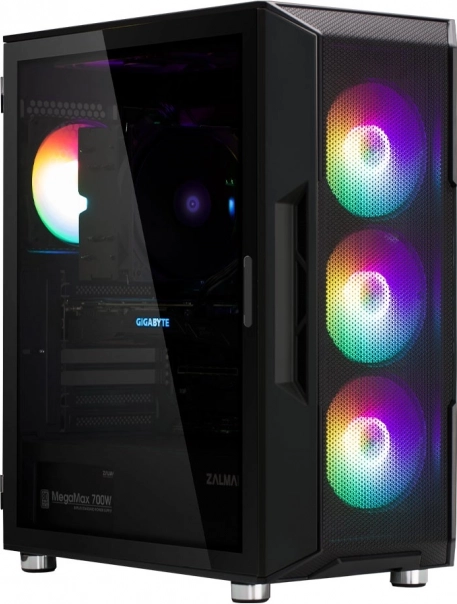 Computer Case I3 Neo ATX Mid Tower RGB, Black