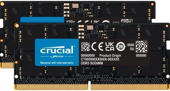 Crucial DDR5 SODIMM Memory 96GB (2x48GB) 5600MHz CL46