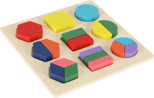 Puzzle éducatif en bois de formes géométriques