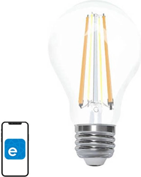 slimme wi‑fi led gloeilamp sonoff filament a60, e27, dimbaar, 2200–6500 k