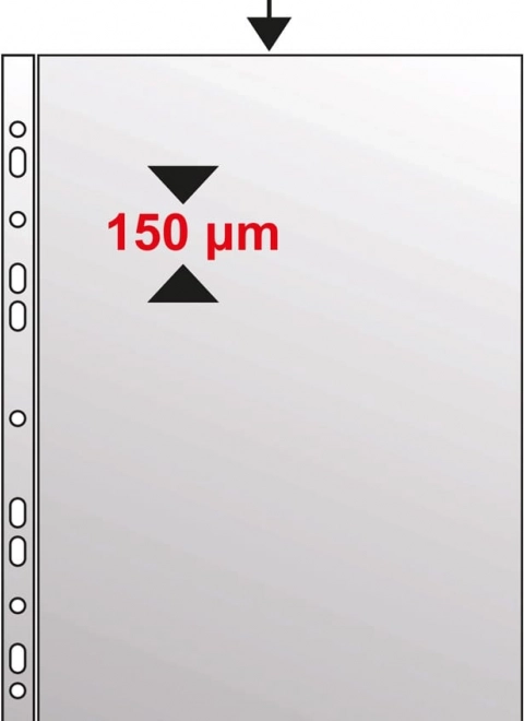 Pochette perforée A4 brillante en polypropylène 140 microns
