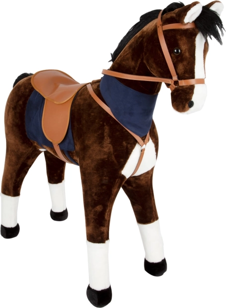 Cheval à bascule XL marron avec son