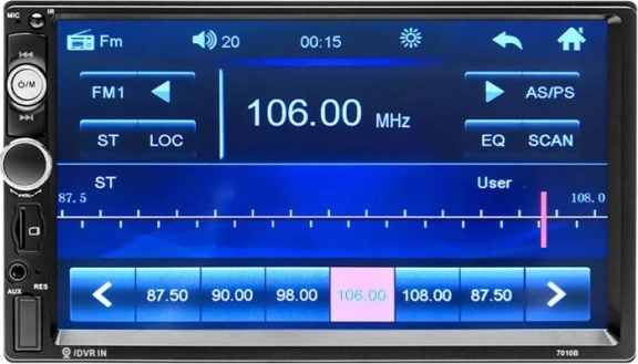 Moniteur multimédia Podofo pour voiture 7" avec Bluetooth et Mirror Link