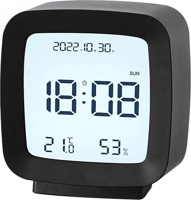Réveil numérique avec écran LCD et mesure de la température et de l'humidité