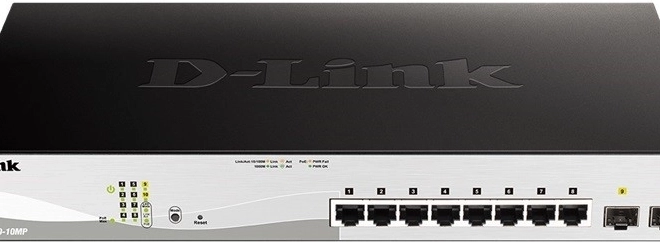 D-Link Switch DGS-1210-10MP 8GE PoE 2SFP