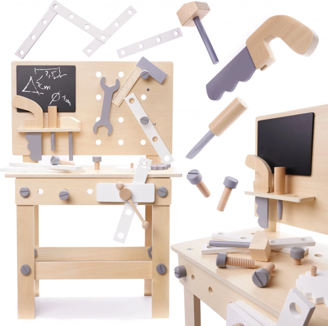 Houten speelgoed gereedschapsset