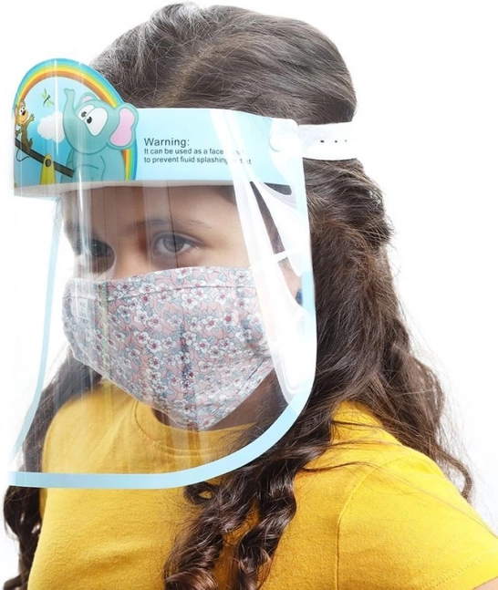 Kids’ face shield with panda design
